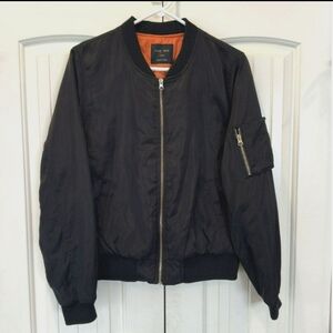 Women's Love Tree Black Bomber Jacket Size L